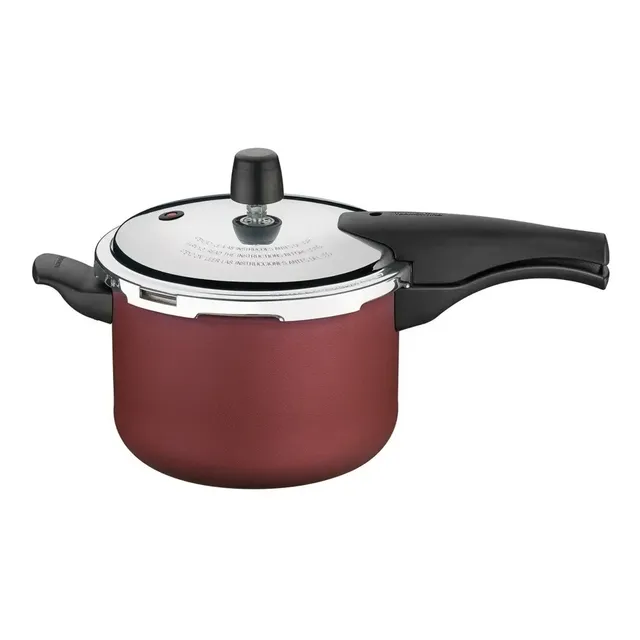 Panela De Pressão 20 Cm 4,5l Tramontina Alumínio Cor Vermelho