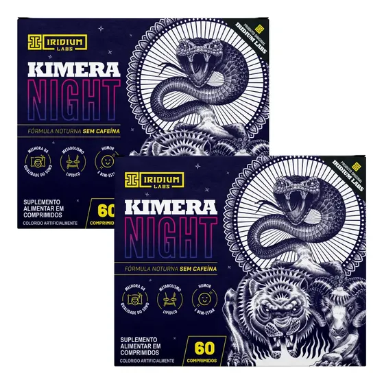 Kit 2x Kimera Night 120 Comps -iridium Labs - Termogênico Noturno Sabor Sem Sabor