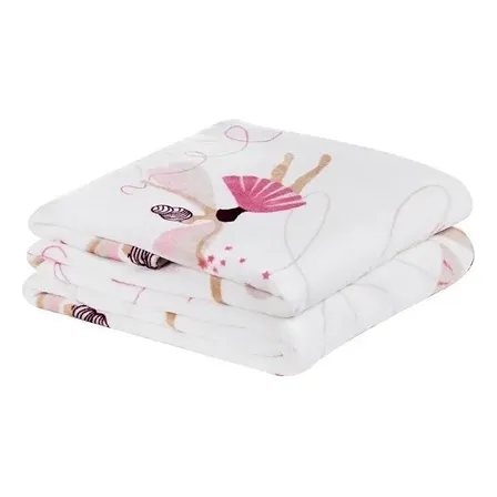 Manta Solteiro Infantil Flannel Bouti Kids Antialergica Cor Bailarina Desenho Do Tecido Game 180 G