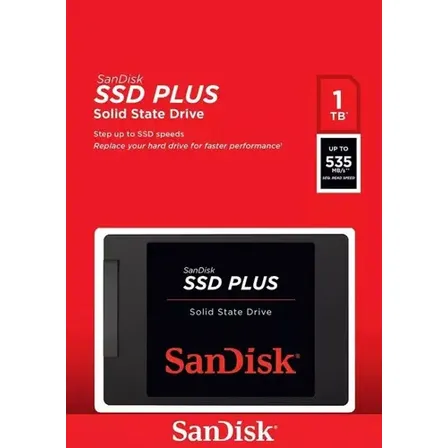 Disco Sólido Interno Sandisk Ssd Plus Sdssda-1t00-g26 1tb Cor Preto
