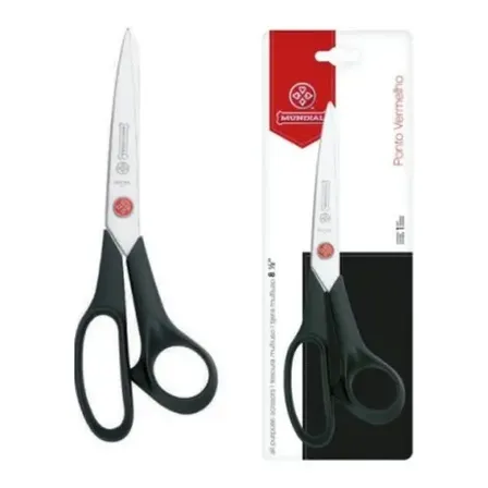Tesoura P/ Tecido Profissional Mundial Ponto Vermelho 21,6cm
