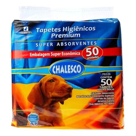 Tapete Higiênico Antivazante Absorvente P/ Cachorro 50 Un Branco
