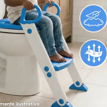 Assento Redutor Infantil Com Escada Para Vaso Sanitário