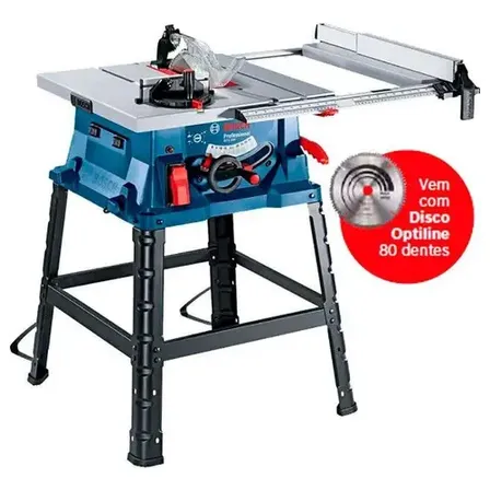 Serra Circular Mesa 10 Pol 1800w Professional Gts 254 Bosch 127v
