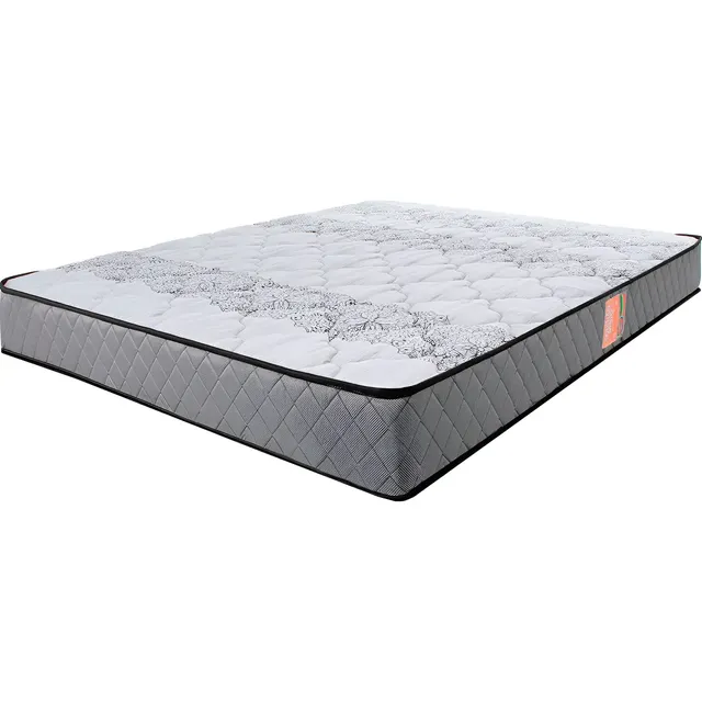 Colchão Casal Ortopédico Firme Espuma D33 Antialérgico Cor Cinza BF Colchões