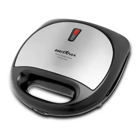 Grill E Sanduicheira Crome Inox 750w Britânia Preto E Prata 127v
