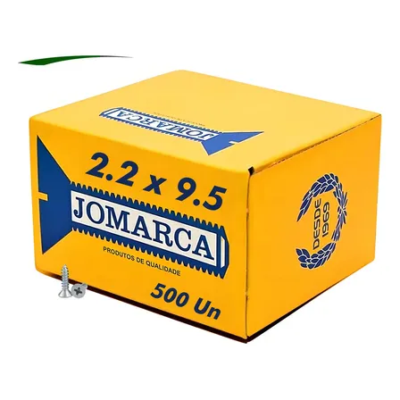 Parafuso Chipboard Philips Jomarca Artesanato Cabeça Chata 2,2x9,5mm Kit 500 Unidades