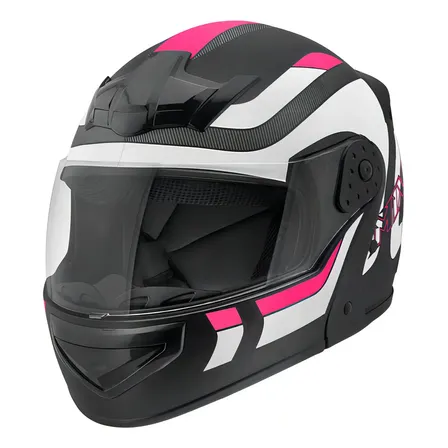 Capacete Robocop Escamoteável Fechado Mixs Gladiator Delta S Tamanho Do Capacete 56 Cor Branco Rosa Fosco