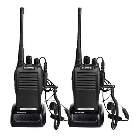 Kit 2 Radio De Comunicaçao Wok Tok Profissional Longo Alcanç Cor Preto