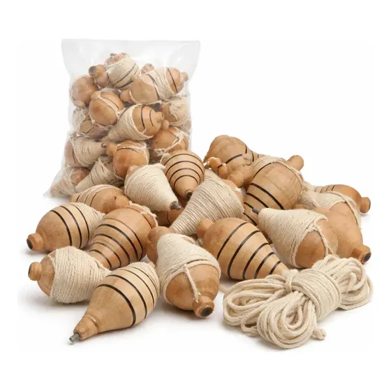 Pião de Madeira Clássico Piões Signo Nostalgia 12 Peças