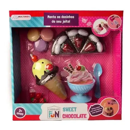 Brinquedo Sweet Chocolate Docinhos Creative Fun BR1232 Rosa Multikids