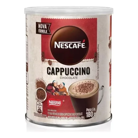 Café instantâneo cappuccino Nescafé Cappuccino chocolate lata 180 g