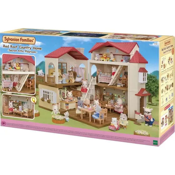 Casa do Telhado Vermelho com luzes Sylvanian Family, Cor Marrom-claro - Epoch