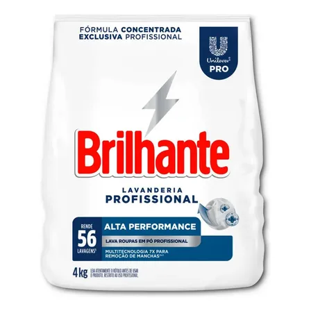 Lava Roupas Em Pó Lavanderia Profissional Alta Performance Pacote 4kg Brilhante