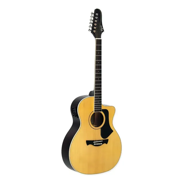 Violão Eletroacústico Tagima Rio Negro Natural Ambar Satin Material do diapasão Okoume Orientação da mão Destro