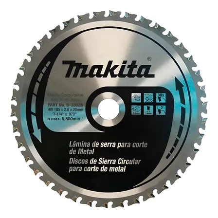 Lâmina De Serra Circular Makita 185mm 38 Dentes Cor Prateado