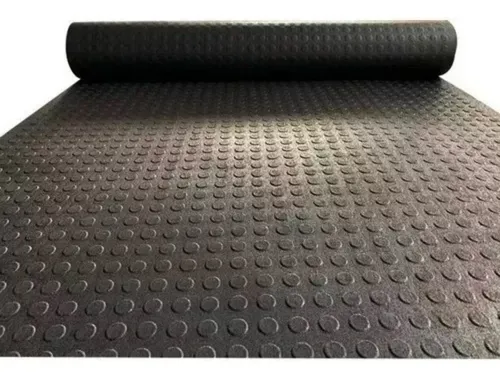 Piso Moedinha Emborrachado Celpan Preto 3mm Rolo 1mx2m Antiderrapante Tapete Moeda 2m2