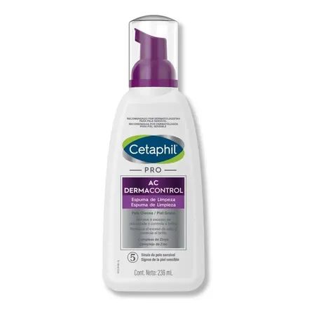 Espuma De Limpeza Facial Cetaphil Pro Ac Dermacontrol 236ml Mista Dia/noite