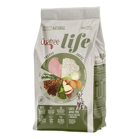 Alimento Quatree Life Premium Especial Quatree Life Cães Raças Médias e Grandes Para Cão Adulto