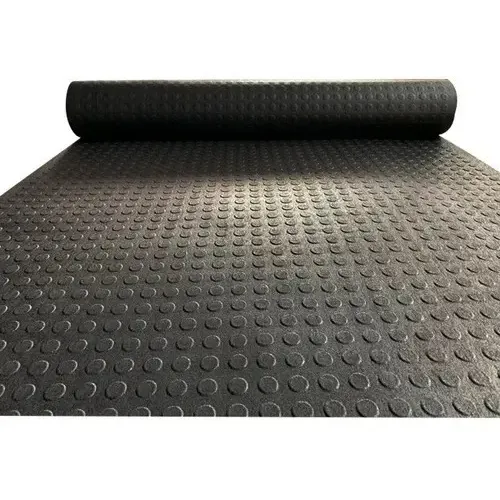 Piso Emborrachado Moeda Preto 3mm X 2m Comp X Larg 1m Antiderrapante Celpan