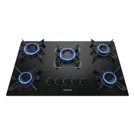 Fogão cooktop - Itatiaia Electra cor preto - 5 queimadores
