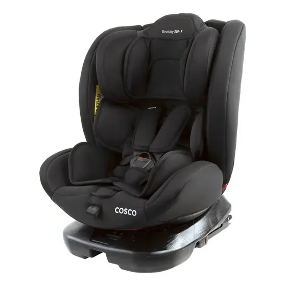 Cadeirinha Cosco Kids, Evolutty 360 X 0 a 36kg com Isofix Preto