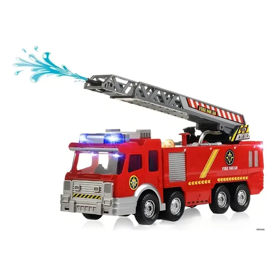 Caminhão Bombeiro Musical E Jato De Água Com Sirene Cor Vermelho Bbr Toys
