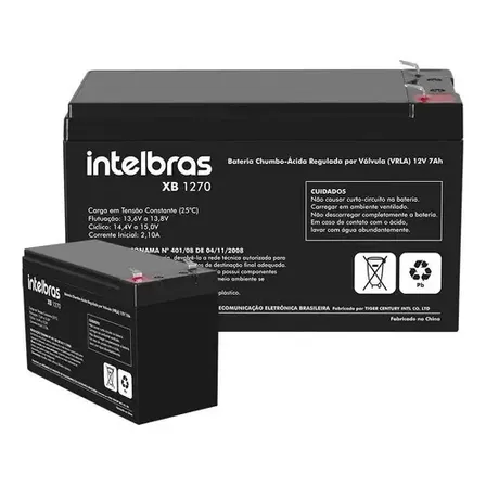 Bateria Selada Intelbras 12v 7a Xb 1270 P/ Alarme E Nobreak