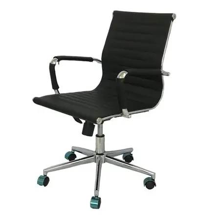 Escritório, mesa, cadeira gerencial ergonômica, cor preta