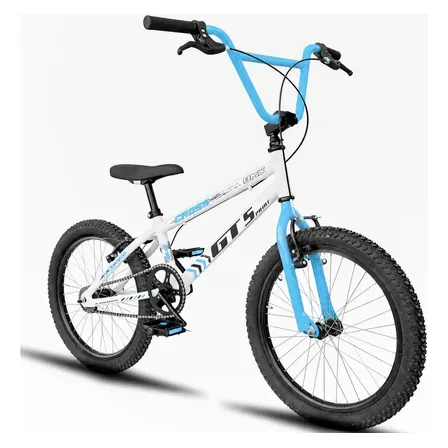 Bicicleta BMX Aro 20 Freio V-Brake GT Sprint Cross Branco Azul