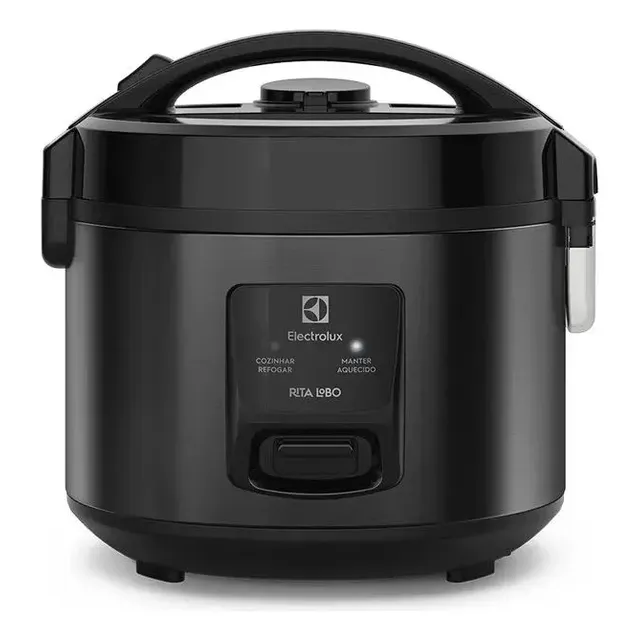 Panela Elétrica Electrolux vapor arroz capacidade 2L 6 Xícaras 2 em 1 timer panela removivel antiaderente tampa com visor transparente ERC10 inox por Rita Lobo