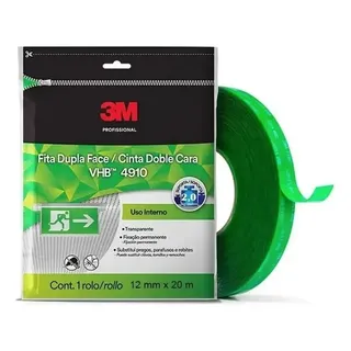 Fita Dupla Face 3m 12mm X 20m Vhb 4910 Verde