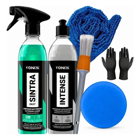 Kit Limpeza Automotiva Interna Vonixx Sintra Fast + Intense 500ml