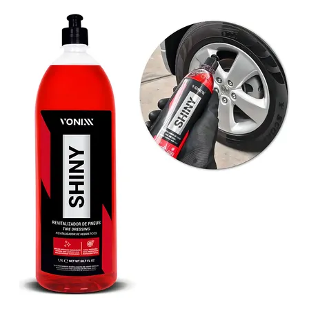 Revitalizador De Pneus Vonixx Shiny 1,5l Brilho Intenso Vermelho