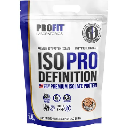 Iso Pro Definition Premium Isolate Protein Profit Refil 1.8kg Sabor Cookies And Cream