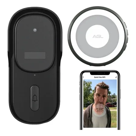 Campainha Sem Fio Quick Fotográfica Com Wifi e Sensor Agl