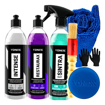 Kit Limpeza Automotiva Vonixx Sintra Fast Intense Restaurax 500ml