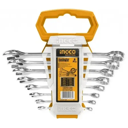 Conjunto de chaves combinadas de 8 peças Ingco 6-19mm