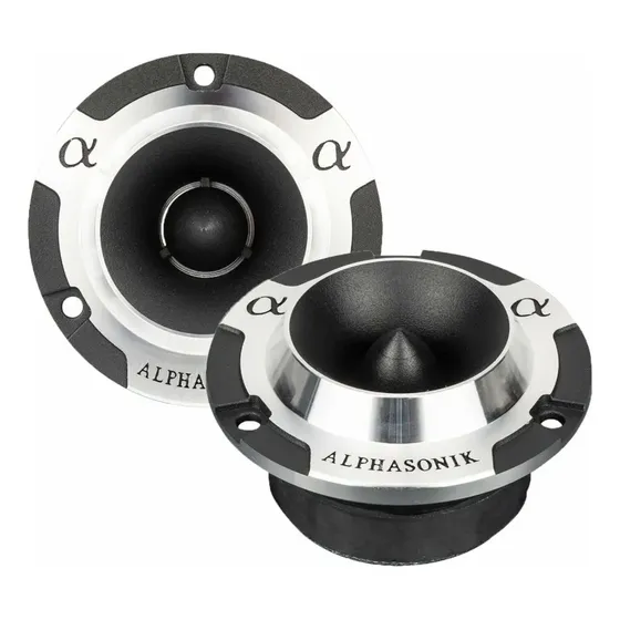 Par De Tweeters Alphasonik Open Show Dt500 180w 60w 100db 4 Polegadas Preto Com Prata