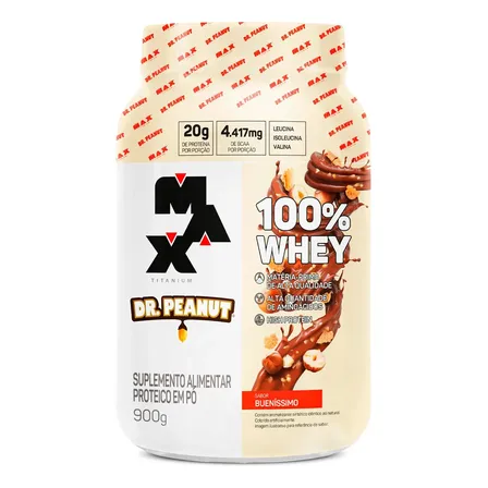 Whey Protein Dr. Peanut 100% Whey 900g - Sabor Bueníssimo