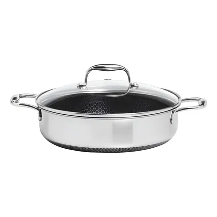 Frigideira Multiuso Reta Em Aço Inox 26cm 3,5l Oxford Hive Prata