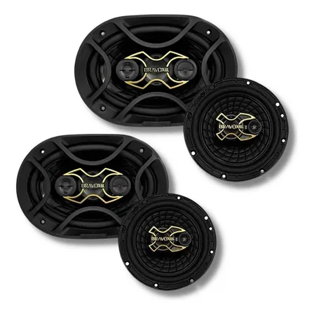 Kit Fácil Bravox Alto Falante 6x9 + 6 240w Rms Linha Gold Preto