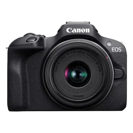 Camera Canon Eos R100 Kit 18-45mm F/4.5-6.3 Is Stm Preto