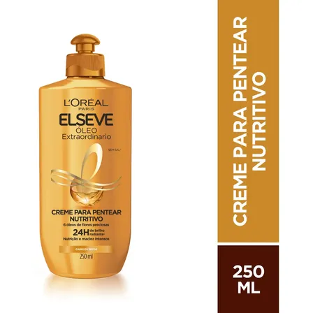 Elseve Creme Para Pentear Óleo Extraordinário 250ml Elseve Óleo Extraordinário Creme Para Pentear Nutrição
