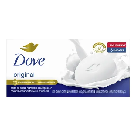Dove Sabonete Em Barra 90g 6 Unidades