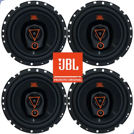 Tipo de alto-falante triaxial JBL 6TRMS80 para carro/caminhonete cor preto 6" X 2.5" X 6 " x 4 unidades