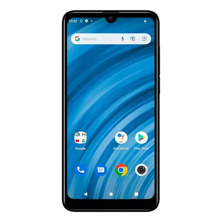 Smartphone Positivo Twist 5 64GB Dual Chip, Tela notch de 6.26”, Câmera Traseira e Frontal de 8MP, Android 12 Go – Black Rubber