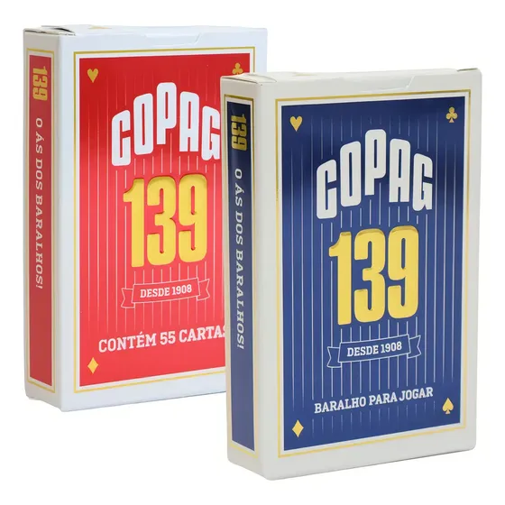 Kit 2 Jogo Baralho Profissional Copag 139 54 Cartas