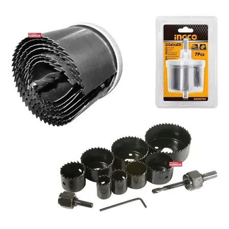 Jogo De Serras Copo Ingco 26 A 63mm Com 7 Peças - 1 220v
