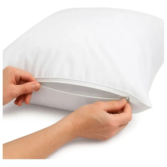 Kit 2 Capas Protetoras Impermeáveis 180 Fios Travesseiros Marca Temima Cor Branco